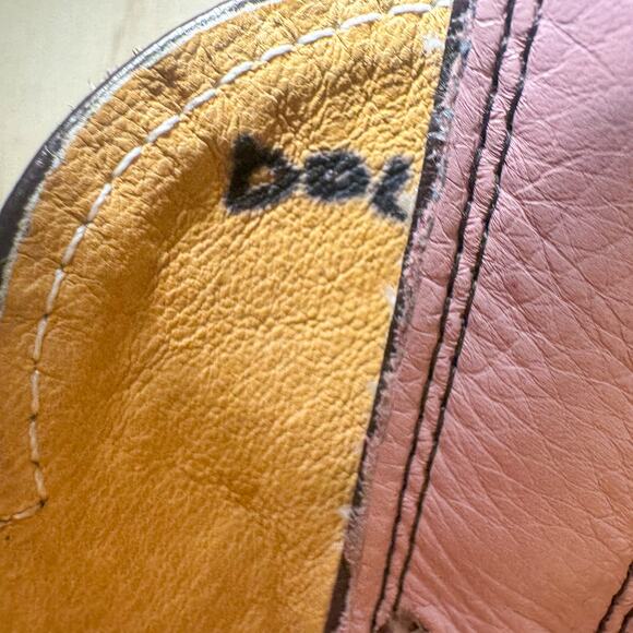 JUSTIN Made in USA Pink & Brown Leather Square Toe Boots Women's Size 7.5 B - Picture 11 of 11